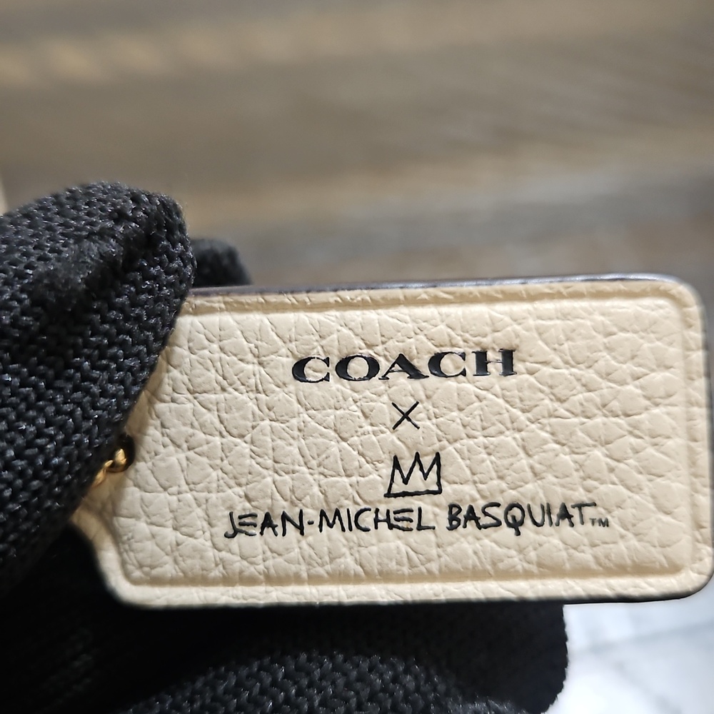 Limited Edition Coach Basquait Cream Leather Multicolor Sketch Print Crossbody - Picture 5 of 10